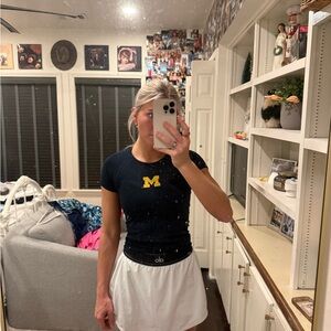 Lululemon Athletica Black Tee with Yellow Accent